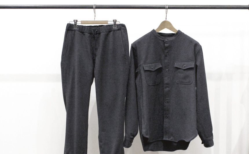 WOOL TRACK PANTS from PHIGVEL MAKERS & Co. @PROD 